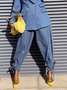 Plain Denim Urban Loose Jeans