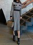 Regular Fit Elegant Long Sleeve Sweater Dress