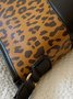 Leopard Clutch Bag Braided Chain Cross Body Bag