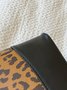 Leopard Clutch Bag Braided Chain Cross Body Bag