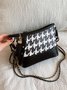 Leopard Clutch Bag Braided Chain Cross Body Bag