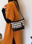 Leopard Clutch Bag Braided Chain Cross Body Bag
