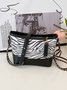 Leopard Clutch Bag Braided Chain Cross Body Bag