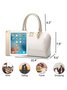 Elegant Artificial Patent Leather Handbag Commuting Crossbody Bag