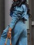 Long Sleeve Regular Fit Casual Denim Denim Jacket