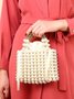 Elegant Imitation Pearl Beaded Handbag
