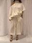 Casual Off Shoulder Halter Loose Linen Blouse