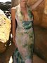 Regular Fit Tie-Dye Pattern Vacation Dress With No