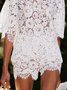 Elegant Sophisticated Lined Lace Shorts
