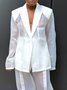 Lapel Collar Urban Loose Plain Blazer