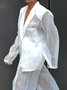 Lapel Collar Urban Loose Plain Blazer