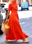Elegant Pocket Cotton Shirt Dress With Belt