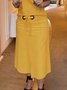 Urban A-line Belted Mid Skirt
