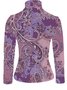 Plants Printing Casual Turtleneck T-Shirt