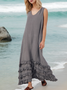 STYLE WE x CHILLINEN |Linen Regular Fit Dress With No