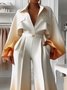 Gradient Elegant Balloon Sleeve Shirt