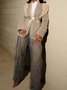Urban Split Joint Plain Shawl Collar Blazer No Belt