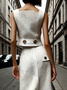 Urban Buttoned Plain Vest