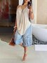 Relaxed Fit Cargo Denim Shorts