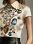 Urban 3D Printing Shirt Collar  Blouse