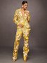 Elegant Floral Embroidery Pants