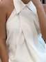 Urban Plain Irregular Craftsmanship Halter Tank Top