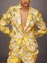 Elegant Exquisite Embroidered Floral Lapel Blazer
