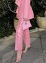 Elegant Plain Straight Pants
