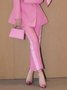 Elegant Plain Straight Pants