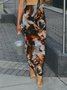 Elegant Printing Pop Art Print Maxi Skirt