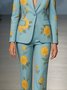 Urban Floral Printing Straight Fashion Pants