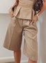 Urban Plain Wide Leg Shorts