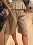 Urban Plain Wide Leg Shorts