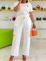 Casual Plain Cargo Fashion Pants