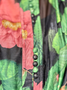 Vacation Floral Puff Sleeve Printing Maxi Dress With Belt