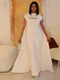 Elegant Tailored Jumpsuit & Cape Set – Wedding & Formal Occasion Outfit
