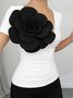 Urban Slim Fit 3D Floral V Neck T-shirt