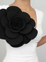Urban Slim Fit 3D Floral V Neck T-shirt