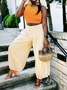 Urban Plain Drawstring Bloomers Pants