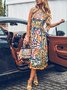 Elegant Ethnic Geometry Midi Dress
