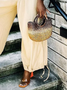 Urban Plain Drawstring Bloomers Pants