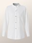 Shirt Collar Long Sleeve Vintage Shift Blouse [Pick a larger size than regular]